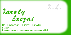 karoly laczai business card