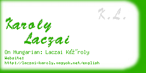 karoly laczai business card